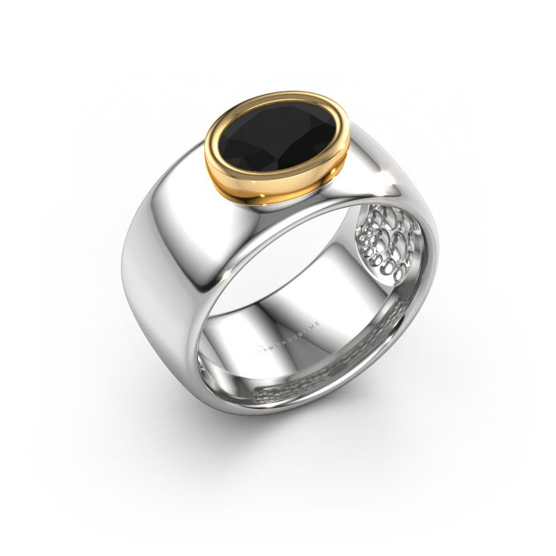 Bague Anouschka 585 or blanc diamant noir 1.40 crt