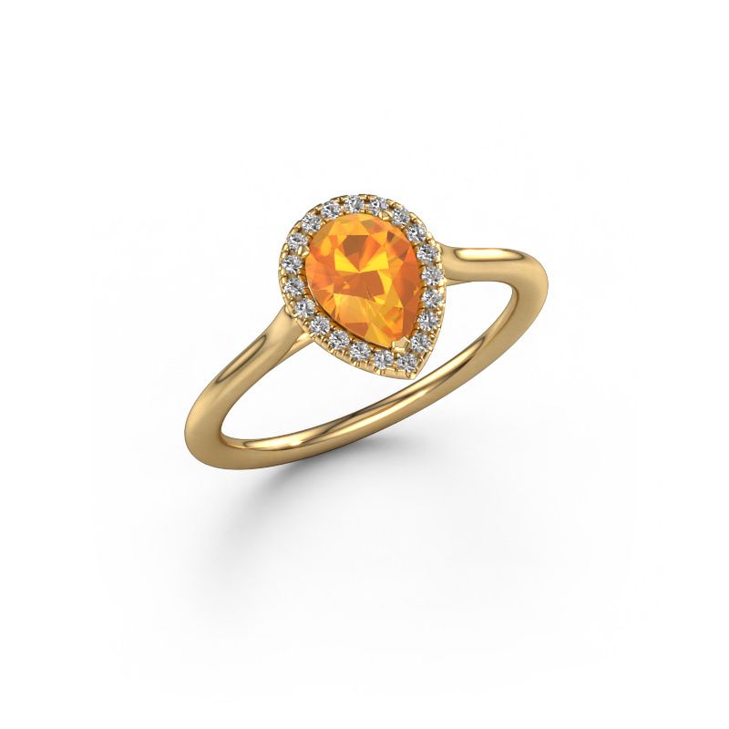 Forlovelsesring Seline per 1 585 gull citrin 7x5 mm