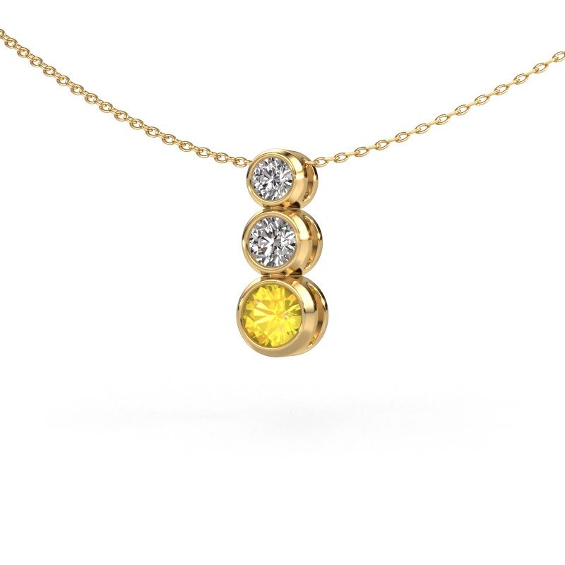 Anhänger Linda 585 Gold Gelb Saphir 5 mm