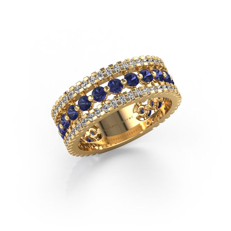 Ring Elizbeth 2 585 gold sapphire 2.4 mm