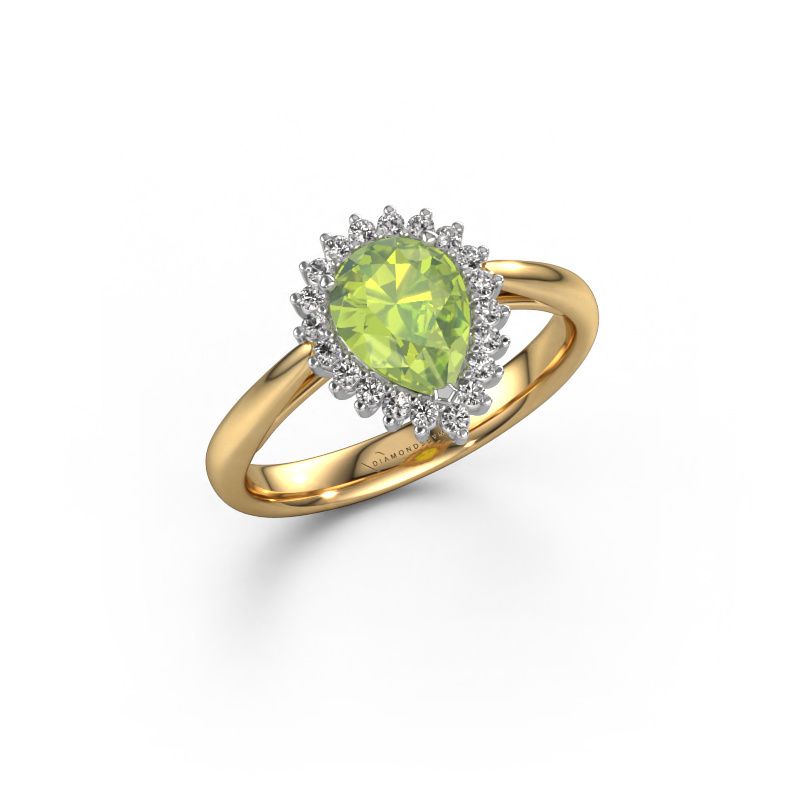 Engagement ring Tilly per 1 585 gold peridot 8x6 mm