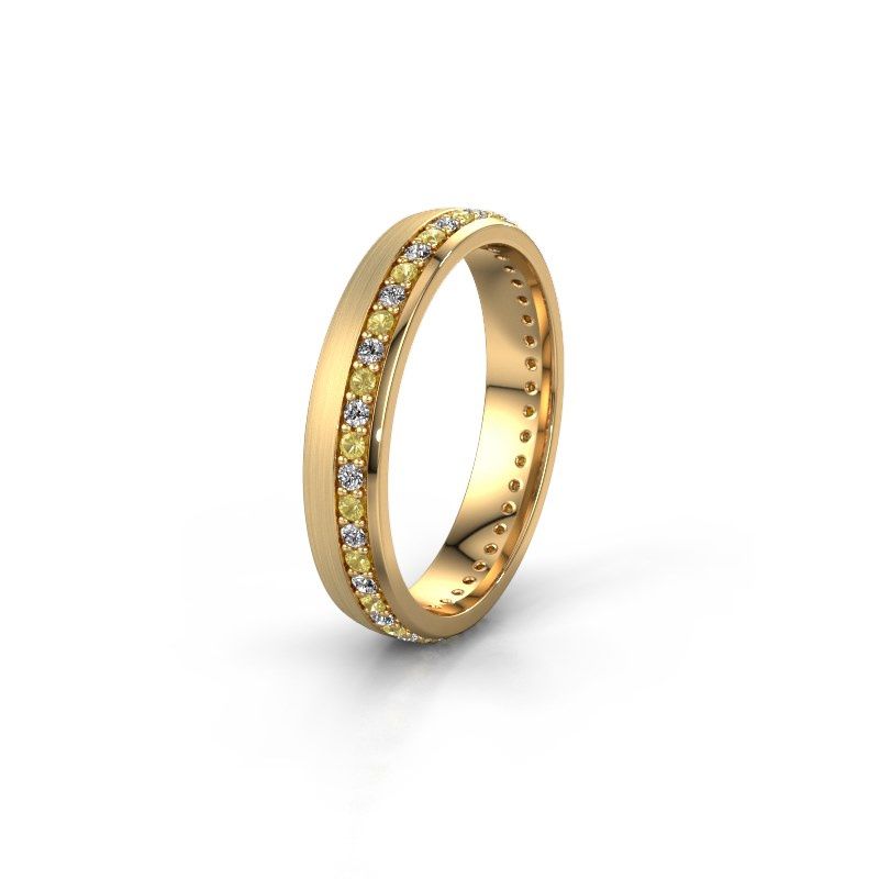 Image of Wedding ring WH0303L24AM<br/>585 gold ±4x1.7 mm<br/>Yellow sapphire
