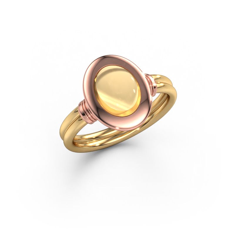 Ring Brittni 585 gold citrin 7x5 mm