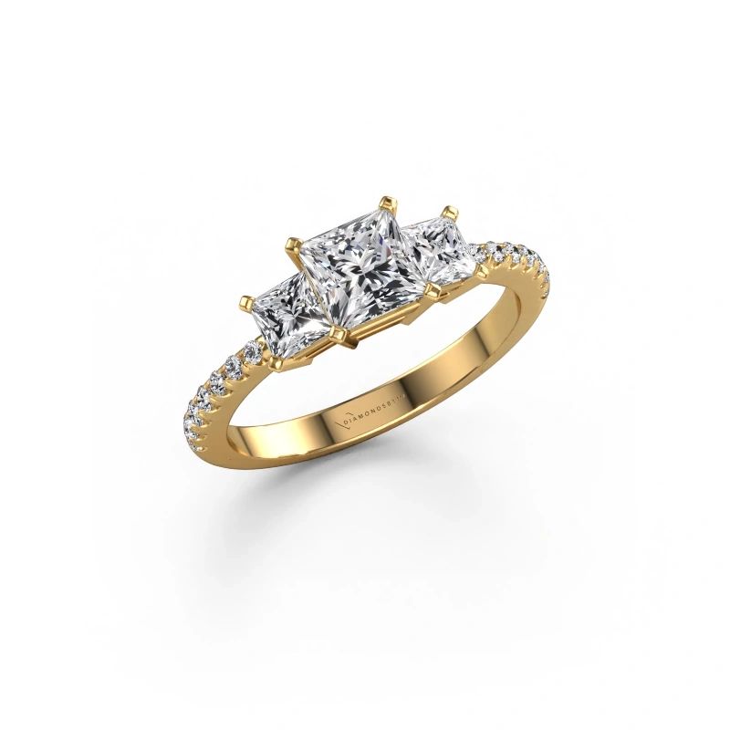 Bague de fiançailles Dorla 585 or jaune diamant synthétique 1.469 crt