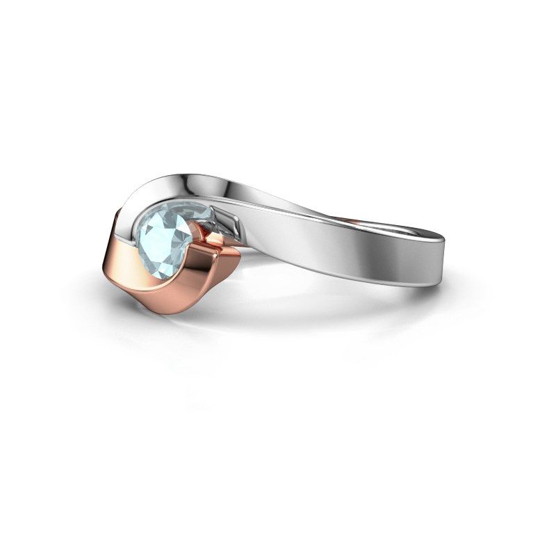 Image of Ring Sheryl<br/>585 rose gold<br/>Aquamarine 4 mm