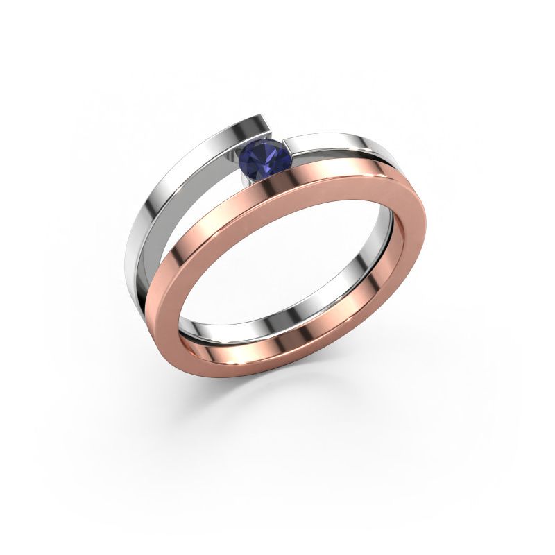 Ring Sandy 585 rosé goud saffier 3.4 mm