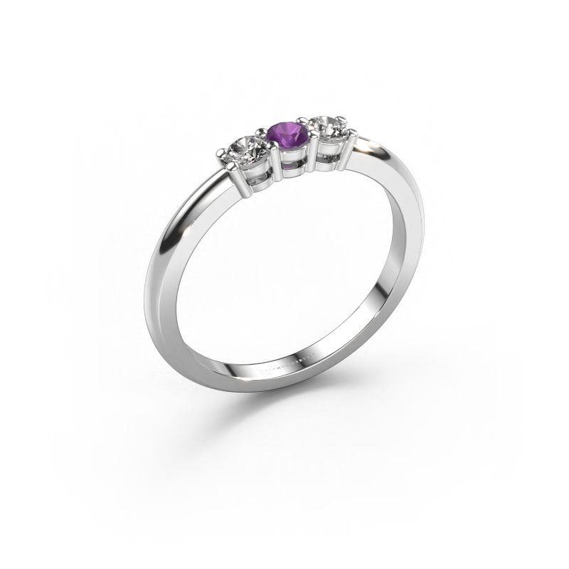 Ring Michelle 3 950 platinum amethyst 3.7 mm