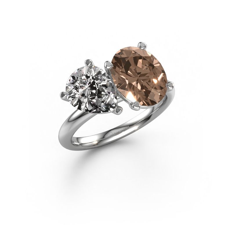 Verlobungsring Toi et Moi OVL-PER 585 Weißgold Braun Diamant 1.75 crt