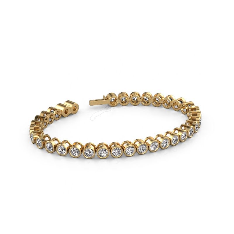 Bracelet tennis Allegra 4 mm 585 or jaune diamant synthétique 9.50 crt