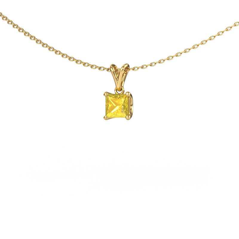 Anhänger Sam SQR 585 Gold Gelb Saphir 4.5 mm