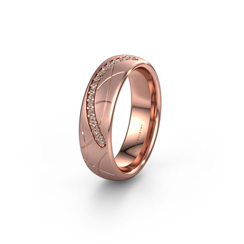 Trauring WH2060L36CM 585 Roségold Braun Diamant ±6 x 2,2 mm