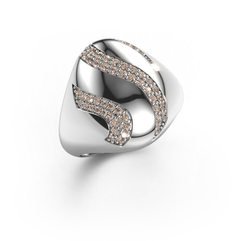 Ring Vilma 585 white gold brown diamond 0.333 crt