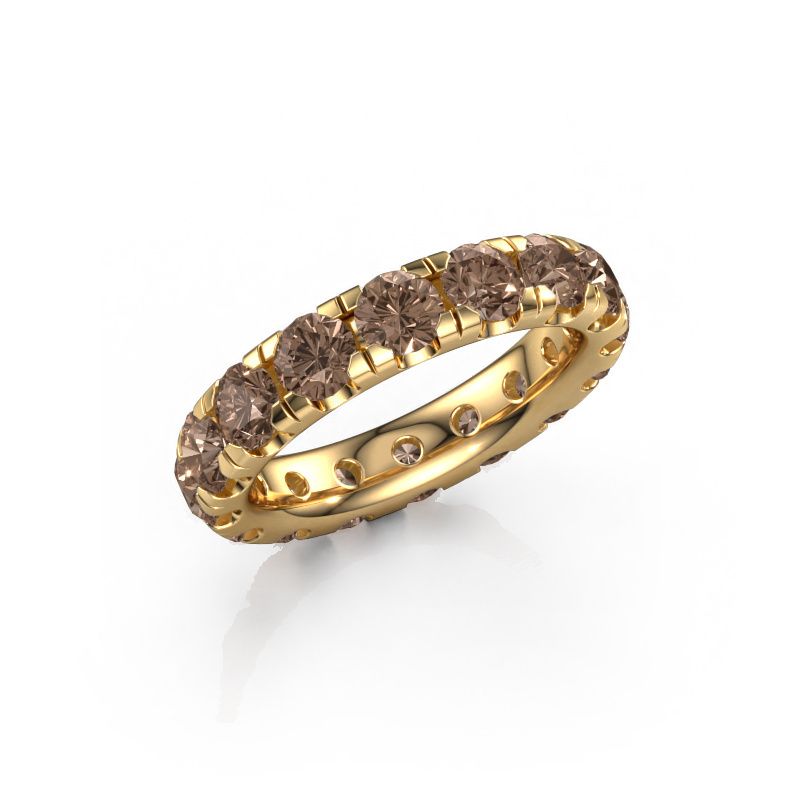 Bague superposable Jackie 4.0 585 or jaune diamant brun 4.00 crt
