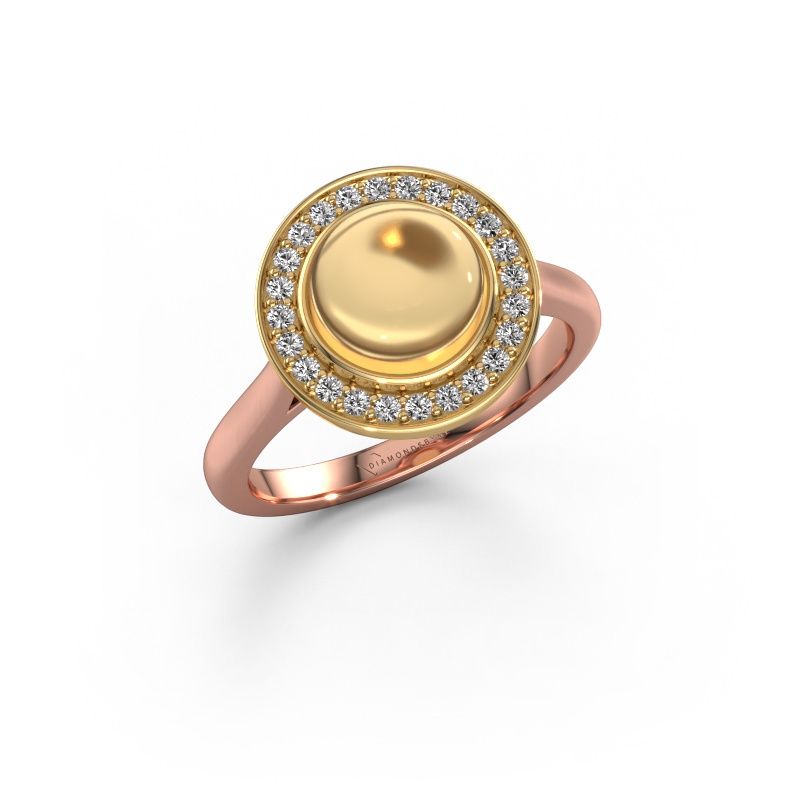 Ring Alisa 585 Roségold Citrin 8 mm