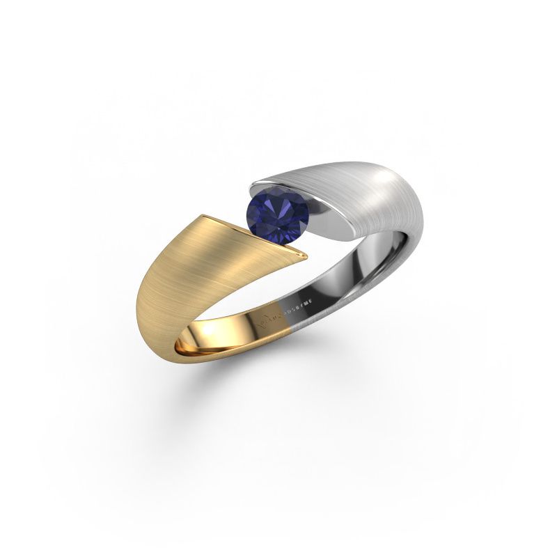 Verlovingsring Hojalien 1 585 goud saffier 4 mm