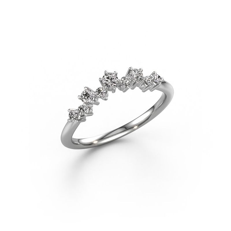 Stackable ring Carly A 585 white gold lab-grown diamond 0.272 crt