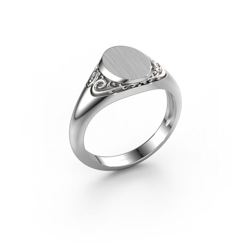 Pinky ring Jelle 1 585 white gold