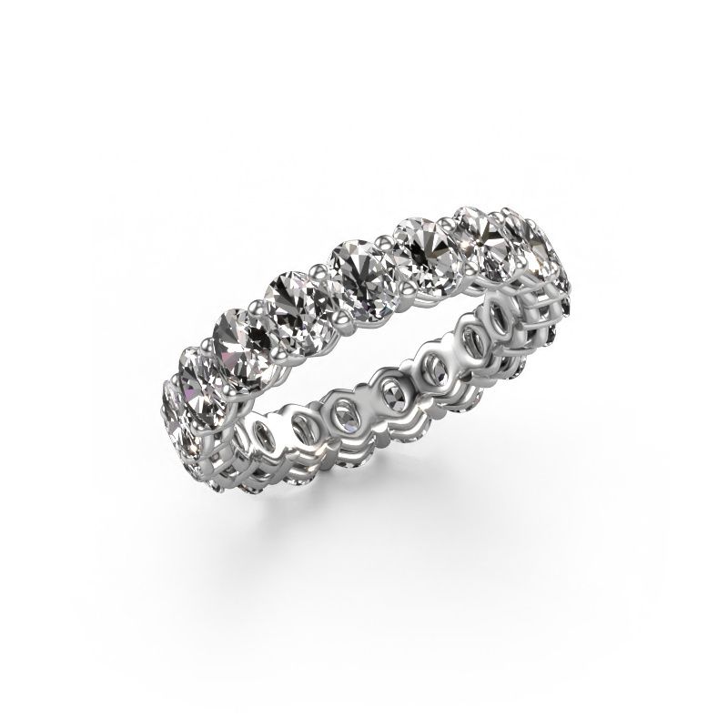 Aanschuifring Heddy OVL 3.5x4.5 585 witgoud lab-grown diamant 3.990 crt