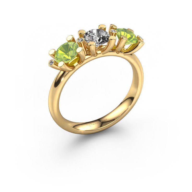 Ring Puk 2 585 goud diamant 0.52 crt