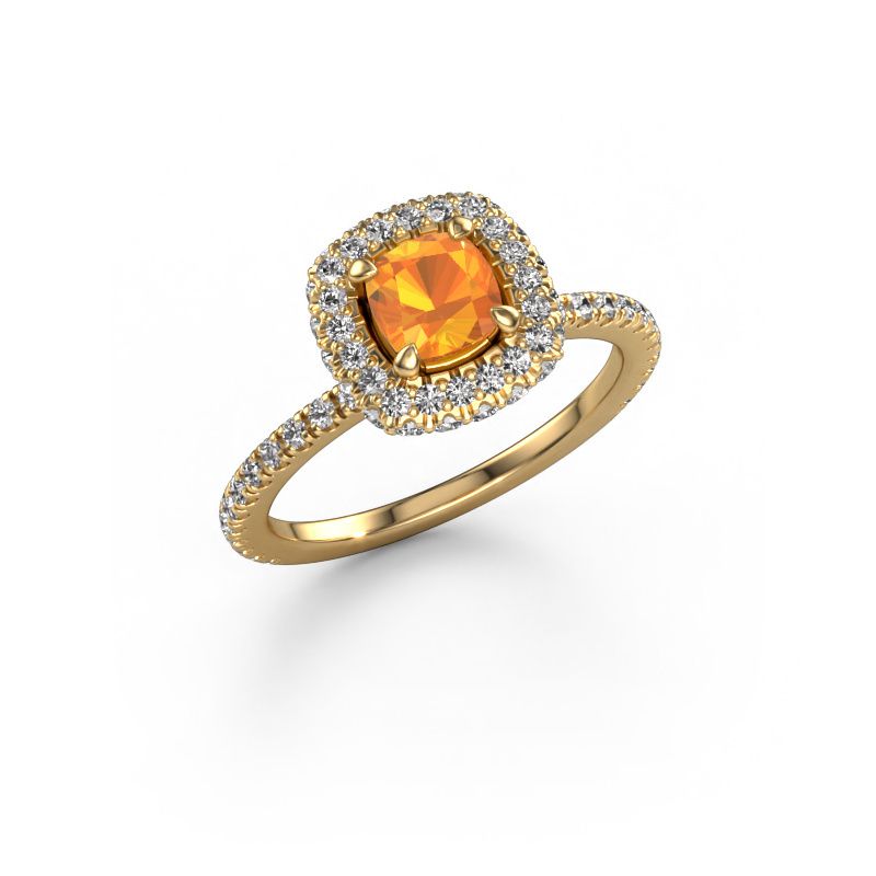 Engagement ring Talitha CUS 585 gold citrin 5 mm