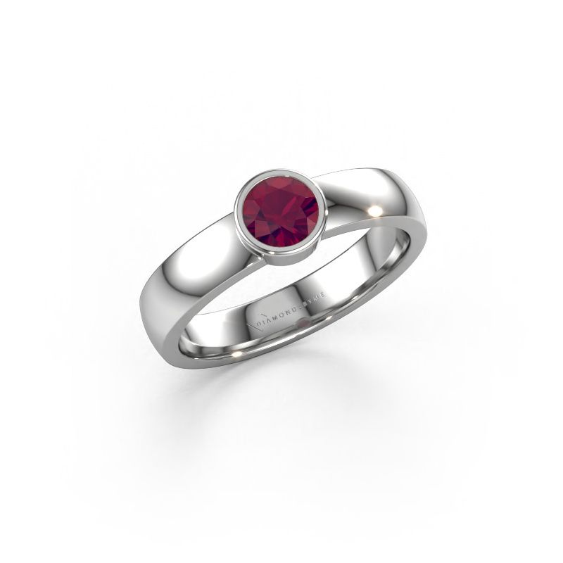 Ring Ise 1 950 platina rhodoliet 4.7 mm