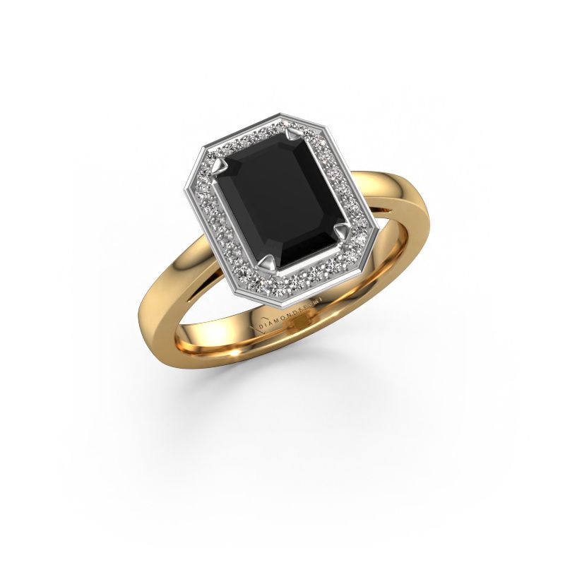 Verlovingsring Dodie 1 eme 585 goud zwarte diamant 2.23 crt