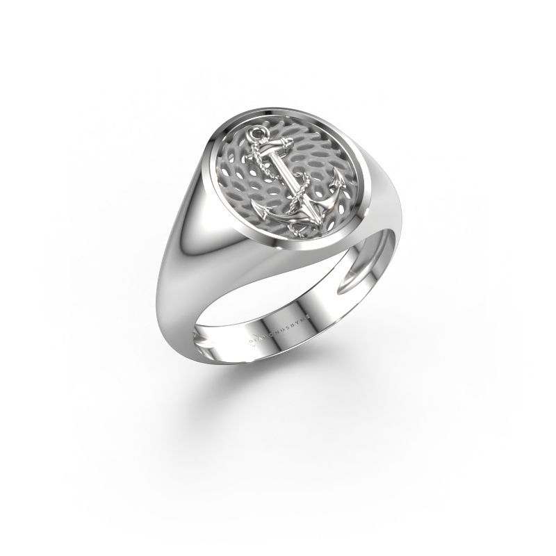 Heren ring Roger 585 witgoud