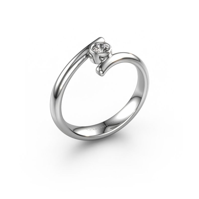 Ring Mary 585 white gold diamond 0.10 crt