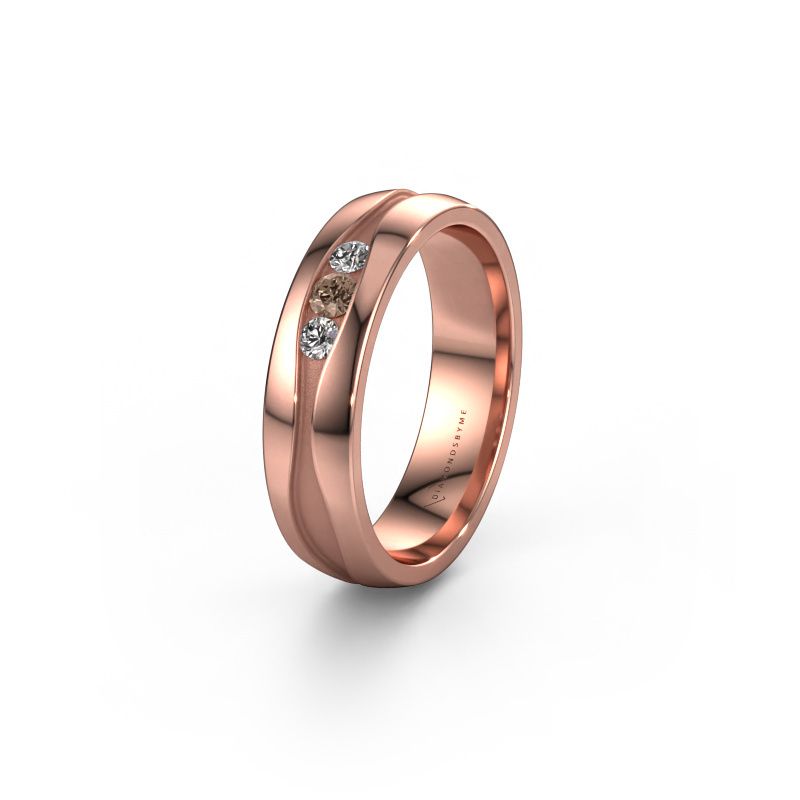 Alliance WH0172L25A 585 or rose diamant brun ±5 x 1,7 mm