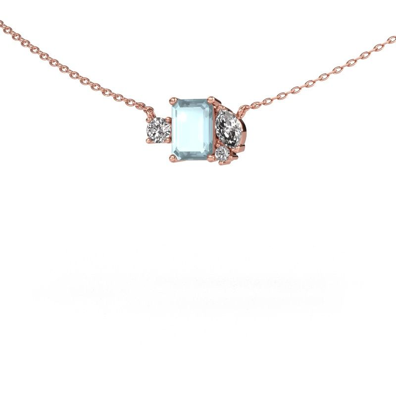 Anhänger Frauke EME 585 Roségold Aquamarin 7x5 mm