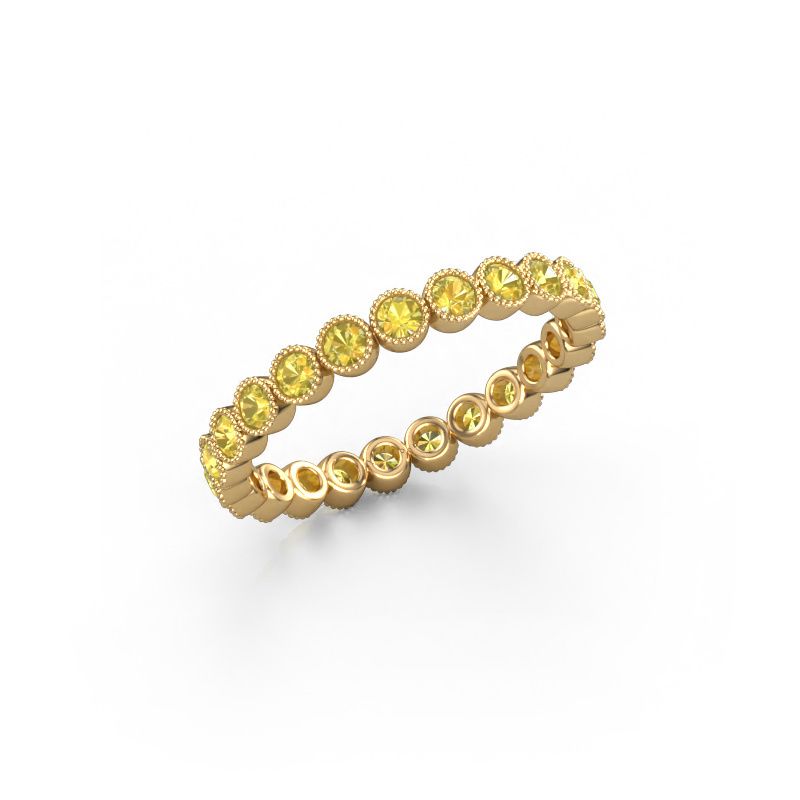 Ring Mariam 0.03 585 goud gele saffier 2 mm