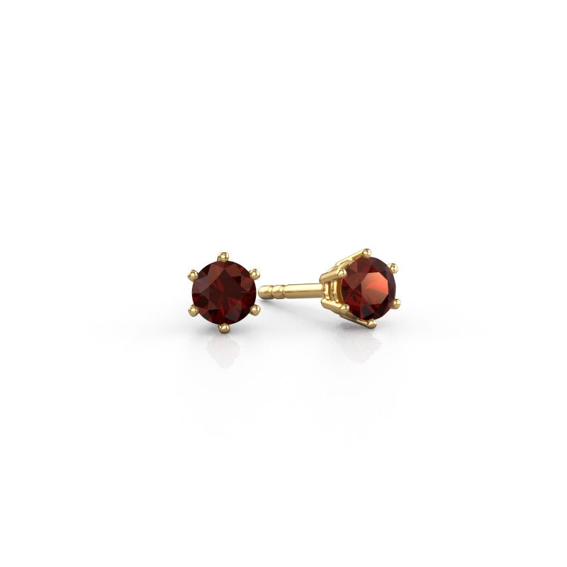 Earrings Fay 585 gold garnet 4.2 mm
