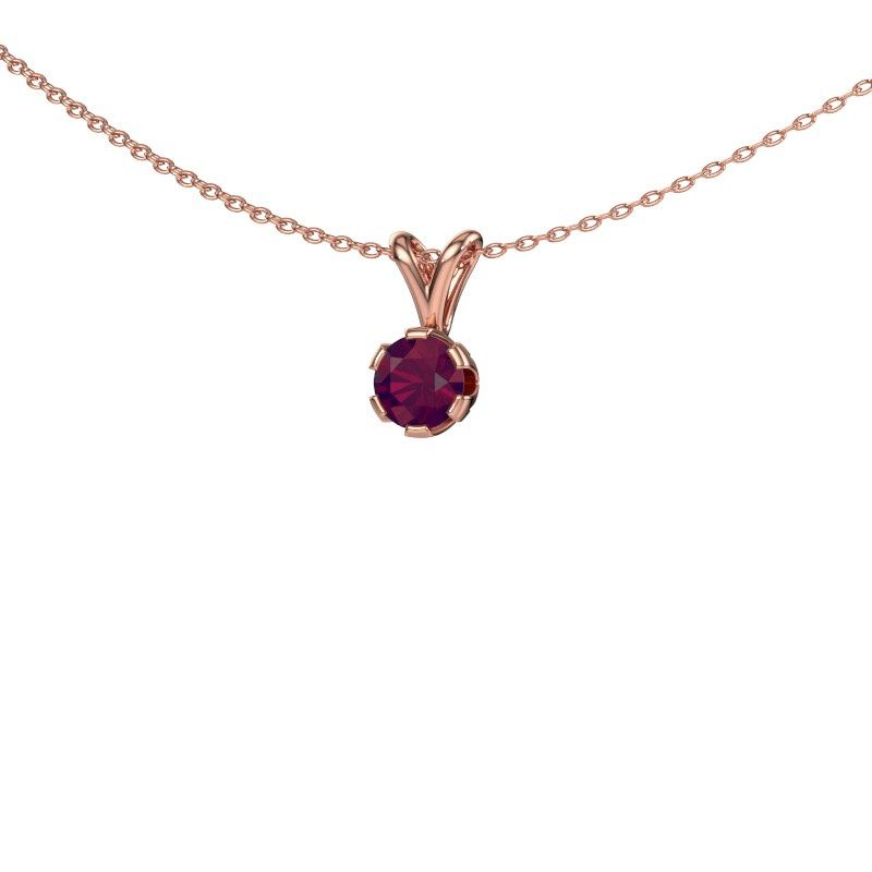 Hanger Julia 585 rosé goud rhodoliet 5 mm