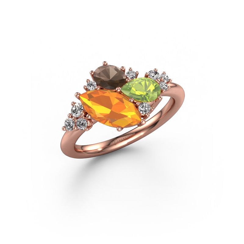 Ring Amanda 585 rose gold citrin 10x5 mm