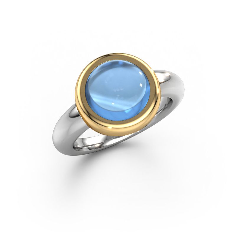 Ring Jenae 585 white gold blue topaz 10 mm