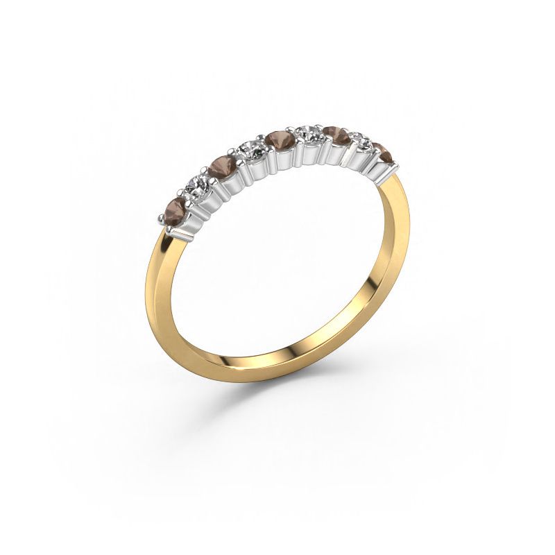Ring Yasmin 9 585 Gold Rauchquarz 2.4 mm