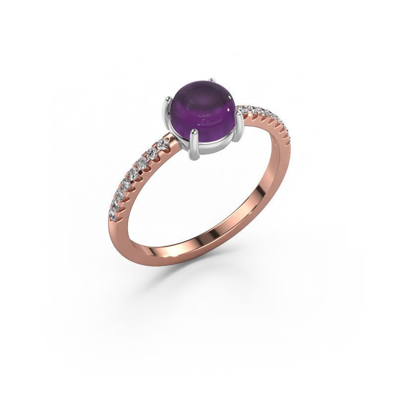 Ring Cathie 585 Roségold Amethyst 6 mm