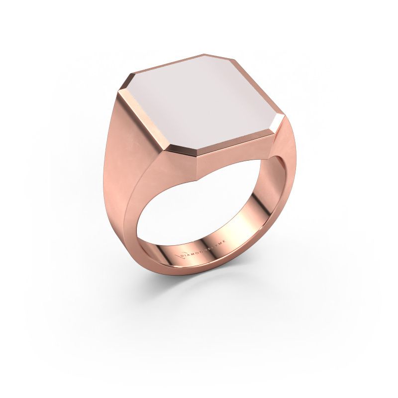 Siegelring Lars 5 585 Roségold Rot Lagenstein 16x13 mm
