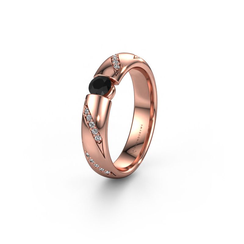 Alliance WH2102L34A 585 or rose diamant noir ±5 x 1,7 mm