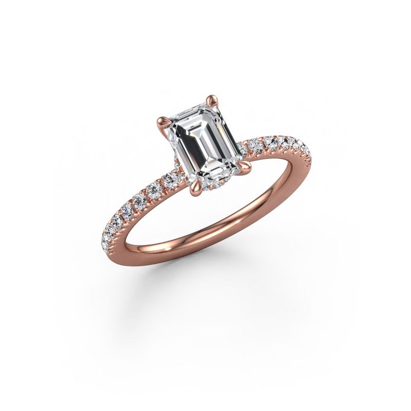 Engagement ring Crystal EME 4 585 rose gold diamond 1.46 crt