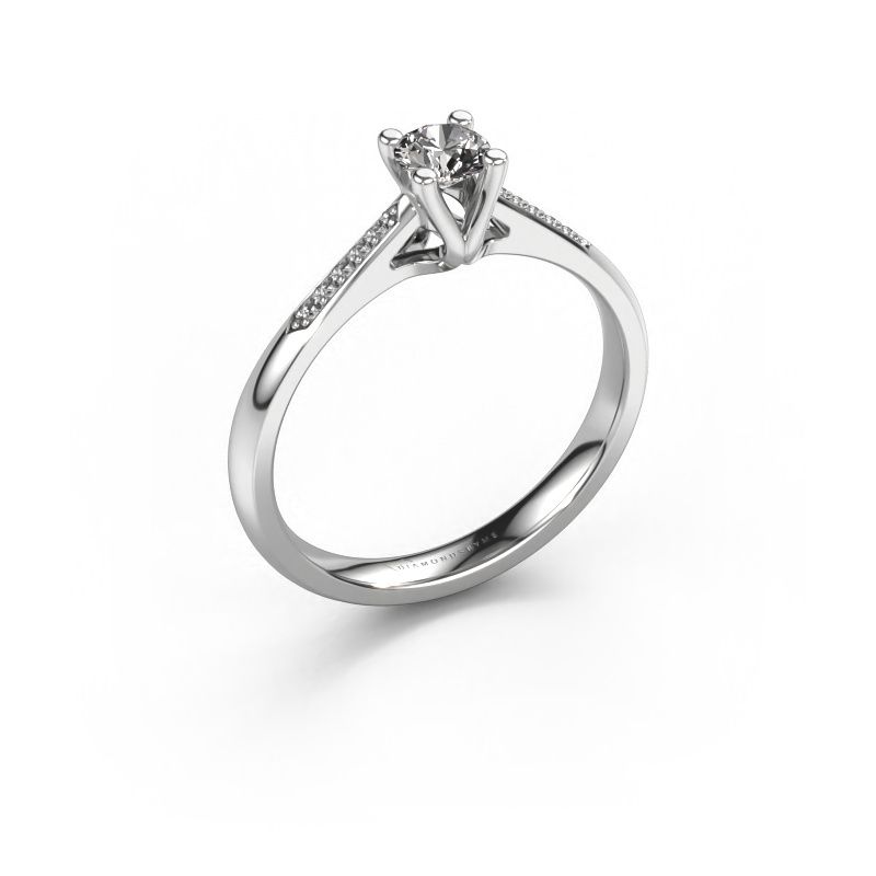 Promise ring Janna 2 585 witgoud diamant 0.25 crt