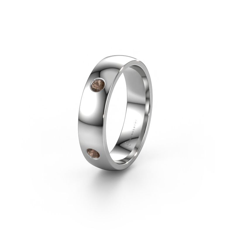 Bague de mariage WH0104L25AP 950 platine quartz fumé 2.5 mm ±5 x 1,7 mm