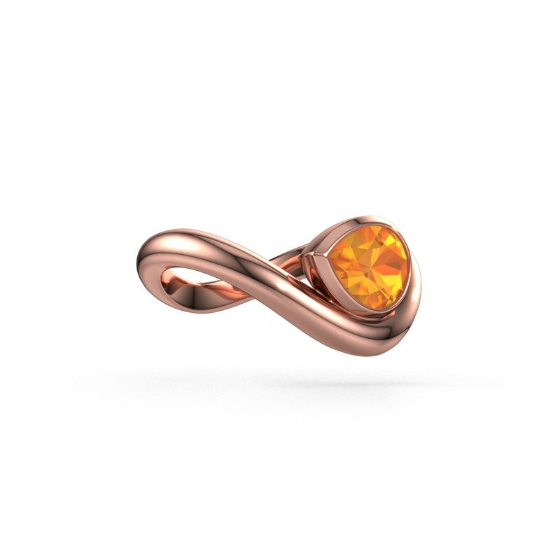 Ring Lena 585 rosé goud citrien 8x6 mm