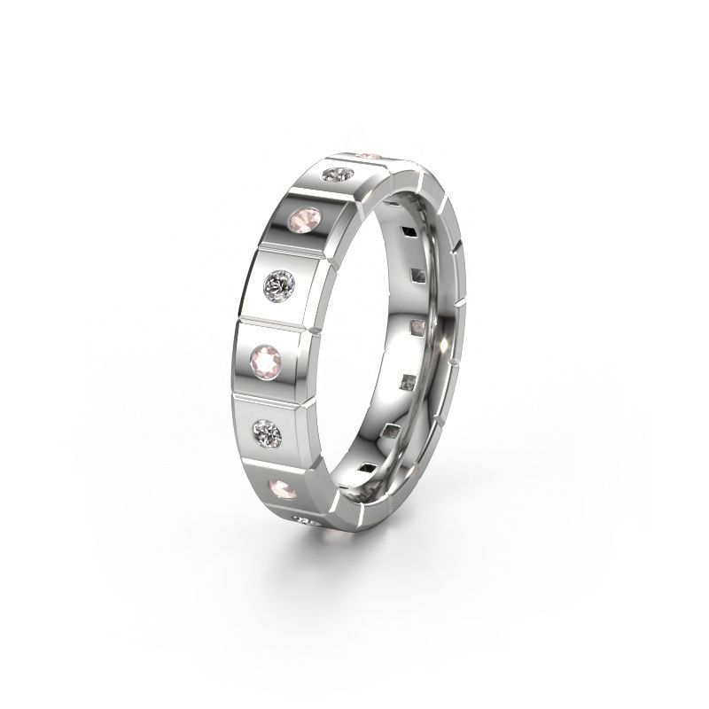 Ehering WH2055L15DP 585 Weißgold Morganit Champagner ±5x2.4 mm