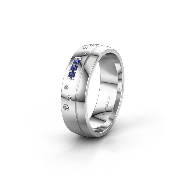 Image of Wedding ring WH0310L26AP<br/>950 platinum ±6x1.7 mm<br/>Sapphire