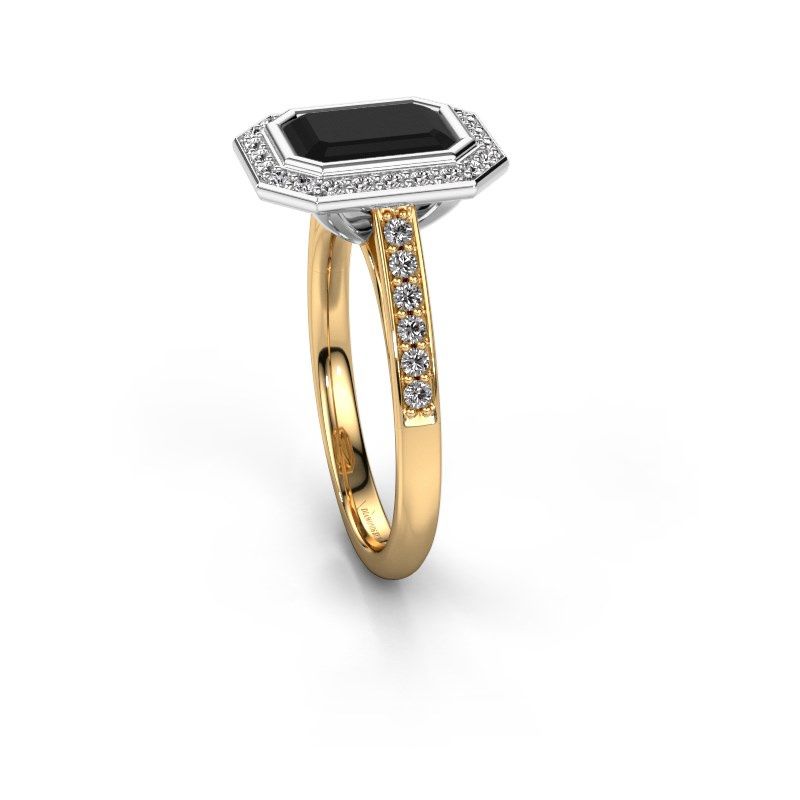 Afbeelding van Verlovingsring Noud 2 EME<br/>585 goud<br/>zwarte diamant 2.454 crt