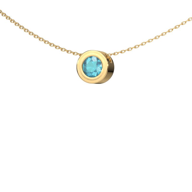 Pendant Ise 585 gold blue topaz 5 mm
