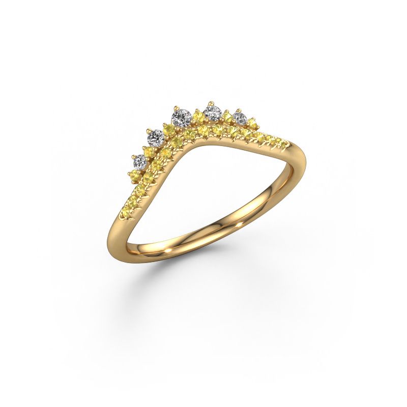 Anillo apilable Nica A 585 oro zafiro amarillo 1.8 mm