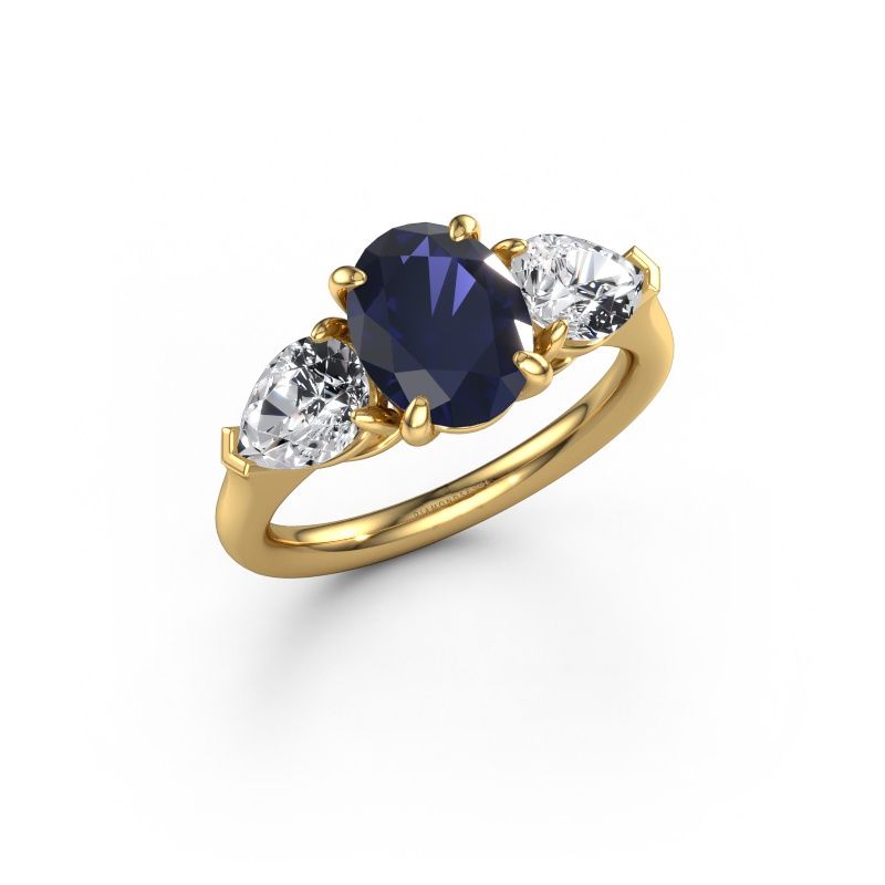 Verlobungsring Carma OVL 585 Gold Saphir 9x7 mm