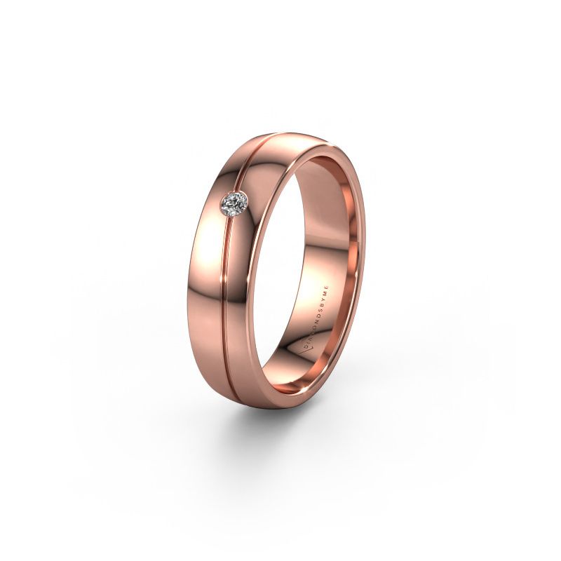 Ehering WH0901L25AP 585 Roségold Lab-grown Diamant ±5 x 1,7 mm